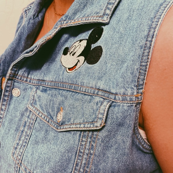 Vintage Disney Mickey Denim Vest - Picture 3 of 3